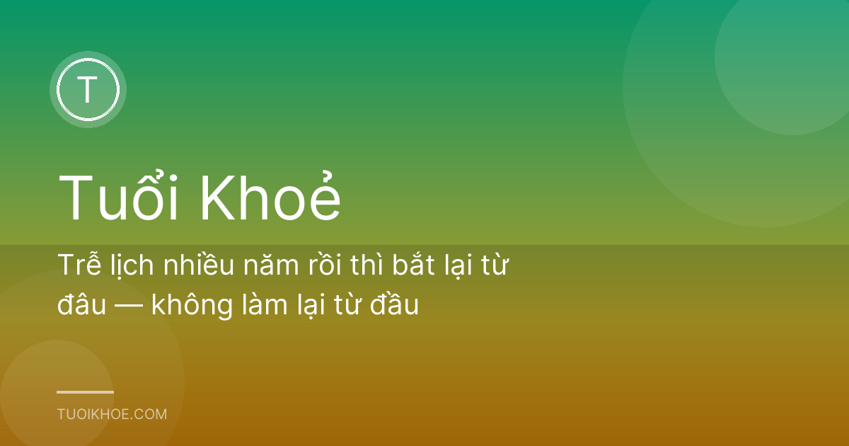 Trễ lịch nhiều năm rồi thì bắt lại từ đâu — không làm lại từ đầu